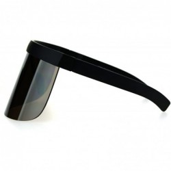 Oversized Mirror Lens Visor Cover Sunglasses Sun Cover for Face Shades Driving UV 400 - Black - CG1865MNLAK $17.05