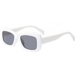 Wayfarer Fashion Rectangle UV Protection Sunglasses for Women Swimming Pool Driving - White - C018G844WT4 $17.11