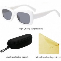 Wayfarer Fashion Rectangle UV Protection Sunglasses for Women Swimming Pool Driving - White - C018G844WT4 $10.55