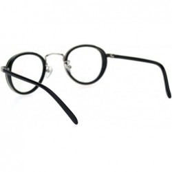 Round Retro Vintage Style Double Rim Round Dad Eyeglasses - Silver Black - CU18R965YT5 $11.27