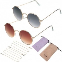 Round Sunglasses Vintage Glasses Storage Totally - CJ194A4UEDK $17.92