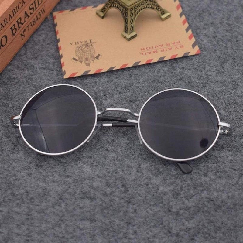 Round Retro glasses sun eyes round sunglasses sunglasses retro prince glasses small round frame sunglasses - C418X7T493X $45.56