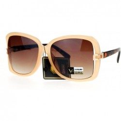Butterfly Womens Exposed Side Butterfly Sunglasses - Peach - CA12DST6FB9 $22.30