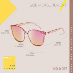 Oval Fashion Round Vintage Retro Shades Sunglasses for Women W017 - Transparent Pink - CX196EA9SZQ $27.69