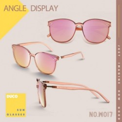 Oval Fashion Round Vintage Retro Shades Sunglasses for Women W017 - Transparent Pink - CX196EA9SZQ $27.69