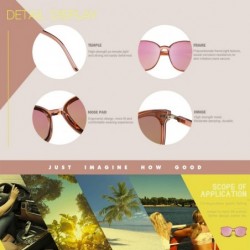 Oval Fashion Round Vintage Retro Shades Sunglasses for Women W017 - Transparent Pink - CX196EA9SZQ $27.69