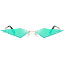 Square 2020 New Unisex Fashion Cat Eye Vintage Retro Sunglasses - Green - CX196SYROUN $6.68