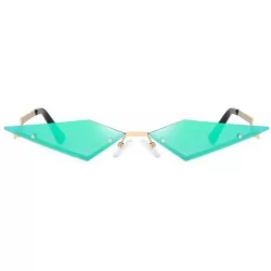 Square 2020 New Unisex Fashion Cat Eye Vintage Retro Sunglasses - Green - CX196SYROUN $6.68