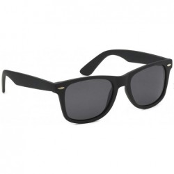 Rimless Sunglasses Classic 80's Vintage Style Design - A1 Matte Black- Polarized - C718RQ00UGK $7.51