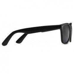 Rimless Sunglasses Classic 80's Vintage Style Design - A1 Matte Black- Polarized - C718RQ00UGK $7.51