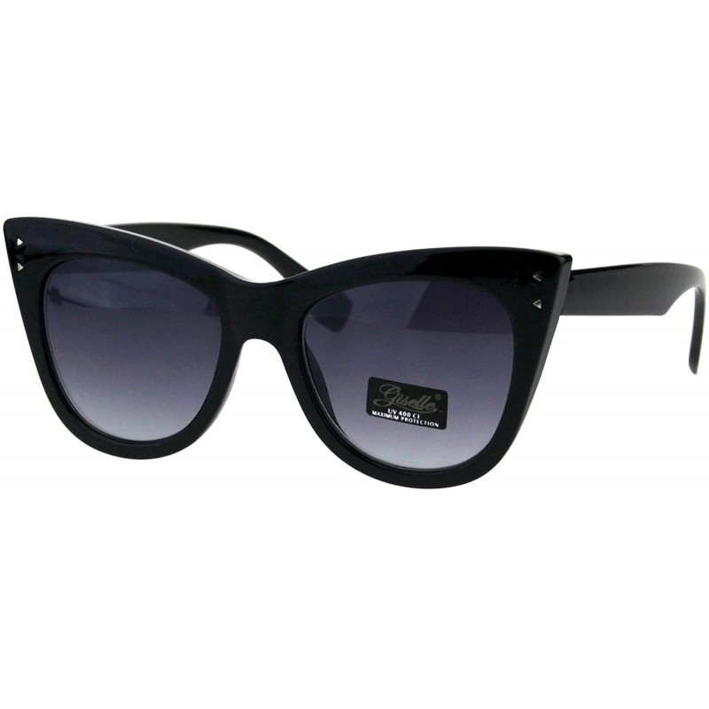 Square Womens Fashion Sunglasses Square Butterfly Oversized Shades UV 400 - Black (Smoke) - CI18KXHQDA4 $12.09