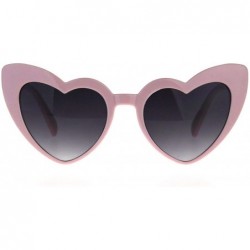 Oversized Women Lovely Heart Shape Over-sized Sunglasses Halloween Cat Eye Retro Sun Glasses UV400 - Pink Frame 1 Pack - C418...