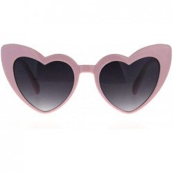 Oversized Women Lovely Heart Shape Over-sized Sunglasses Halloween Cat Eye Retro Sun Glasses UV400 - Pink Frame 1 Pack - C418...