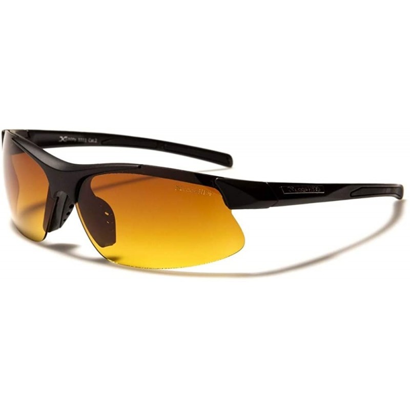 Wrap Brown Blue Blocker High-Definition (HD) Lens Driving Sport Wrap Sunglasses - Matte Black - C119703E7QI $15.91