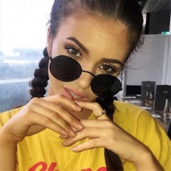 Oversized Women Vintage Round Sunglasses Polarized Hippie Metal Frame Sunglasses Ladies Small Circle Sun Glasses - A - CF195I...