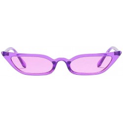 Cat Eye Vintage Cat Eye Sunglasses Cute Skinny Cat Eye Eyewear for Womens Valentine's Day Gift Father's Day (Pink) - Pink - C...