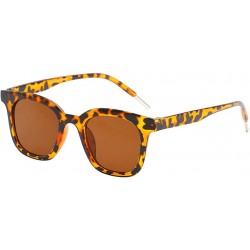 Oversized Vintage Sunglasses-Unisex Classic Polarized Lightweight Oversized Glasses - Brown - CD18RDQZ7E2 $15.05