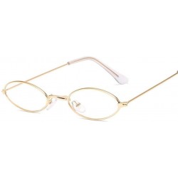Oval Sunglasses Vintage Glasses Fashion Designer - Goldtrans - CK1999XM04S $26.94