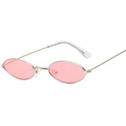 Oval Sunglasses Vintage Glasses Fashion Designer - Goldtrans - CK1999XM04S $16.31