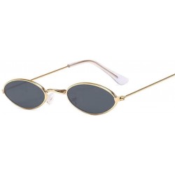 Oval Sunglasses Vintage Glasses Fashion Designer - Goldtrans - CK1999XM04S $16.31