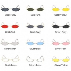 Oval Sunglasses Vintage Glasses Fashion Designer - Goldtrans - CK1999XM04S $16.31