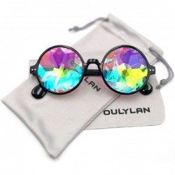 Goggle Kaleidoscope Glasses Rainbow Sunglasses Women Men Party Festival Glasses - Black - CY18DUDUN2E $27.12