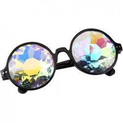 Goggle Kaleidoscope Glasses Rainbow Sunglasses Women Men Party Festival Glasses - Black - CY18DUDUN2E $16.77