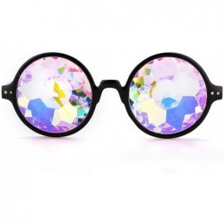 Goggle Kaleidoscope Glasses Rainbow Sunglasses Women Men Party Festival Glasses - Black - CY18DUDUN2E $16.77