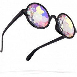 Goggle Kaleidoscope Glasses Rainbow Sunglasses Women Men Party Festival Glasses - Black - CY18DUDUN2E $16.77