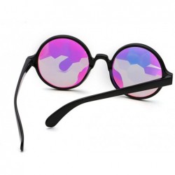 Goggle Kaleidoscope Glasses Rainbow Sunglasses Women Men Party Festival Glasses - Black - CY18DUDUN2E $16.77