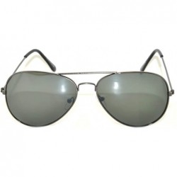 Aviator Classic Aviator Style Colored Lens Sunglasses Colored Metal Frame UV 400 - Gun Frame - CI11T448791 $10.45