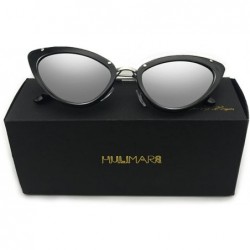 Oversized Sunglasses for Women-Oversized Siamese Sunglasses Vintage Ladies Sun Protection Glasses - Black-silver 005 - CY18E8...
