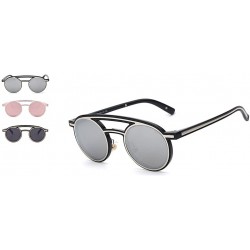 Round Retro Rimless Fashion Sunglasses - Circlemirrorsilver - CO12N3EIHW9 $8.45