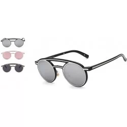 Round Retro Rimless Fashion Sunglasses - Circlemirrorsilver - CO12N3EIHW9 $17.14