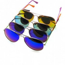 Aviator 4 Pair Pack BUNDLE Sunglasses Flash Mirror Mirrored Aviator Sunglasses Shades - C012O8IVJAI $16.67