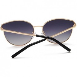 Cat Eye Men and women fashion retro metal big box cat eye sunglasses prom mirror party travel - Pink - CA18T4ASD9E $24.46