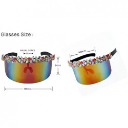 Oversized Oversized Sunglasses Mirrored Colorful Windproof - Clear - C718X7A7IO0 $16.87