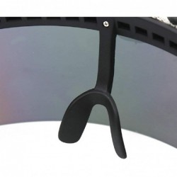 Oversized Oversized Sunglasses Mirrored Colorful Windproof - Clear - C718X7A7IO0 $16.87