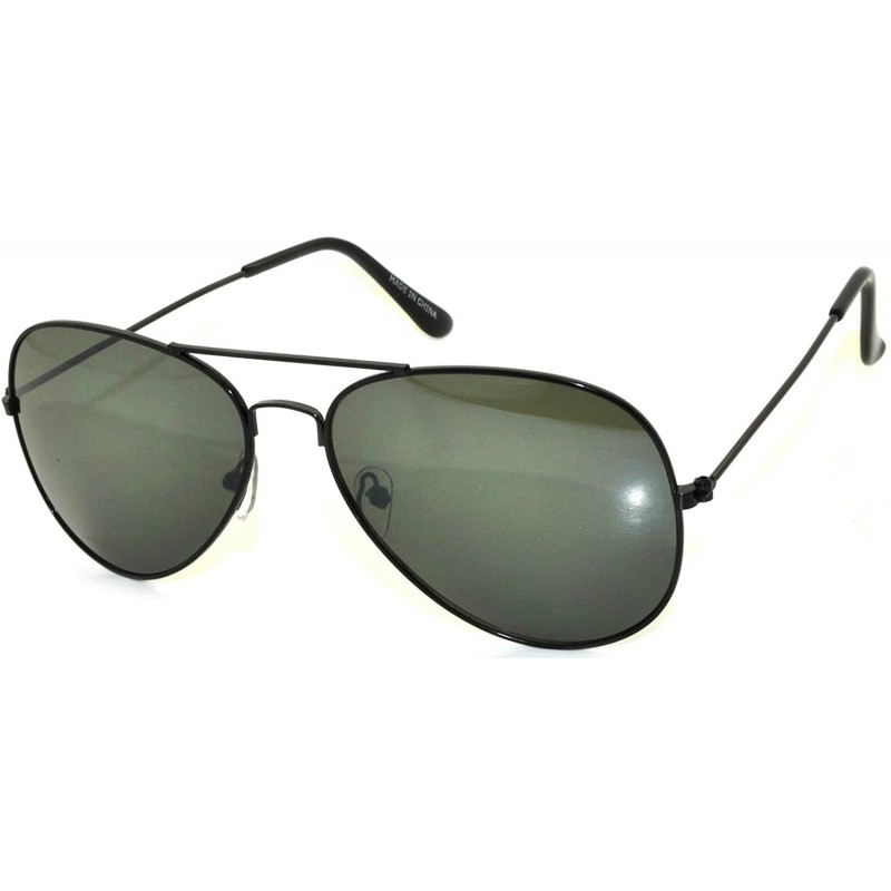 Aviator Aviator Style Sunglasses Colored Lens Metal Frame UV 400 Men Women - \ Black Frame - CE11T6BPSSP $11.31