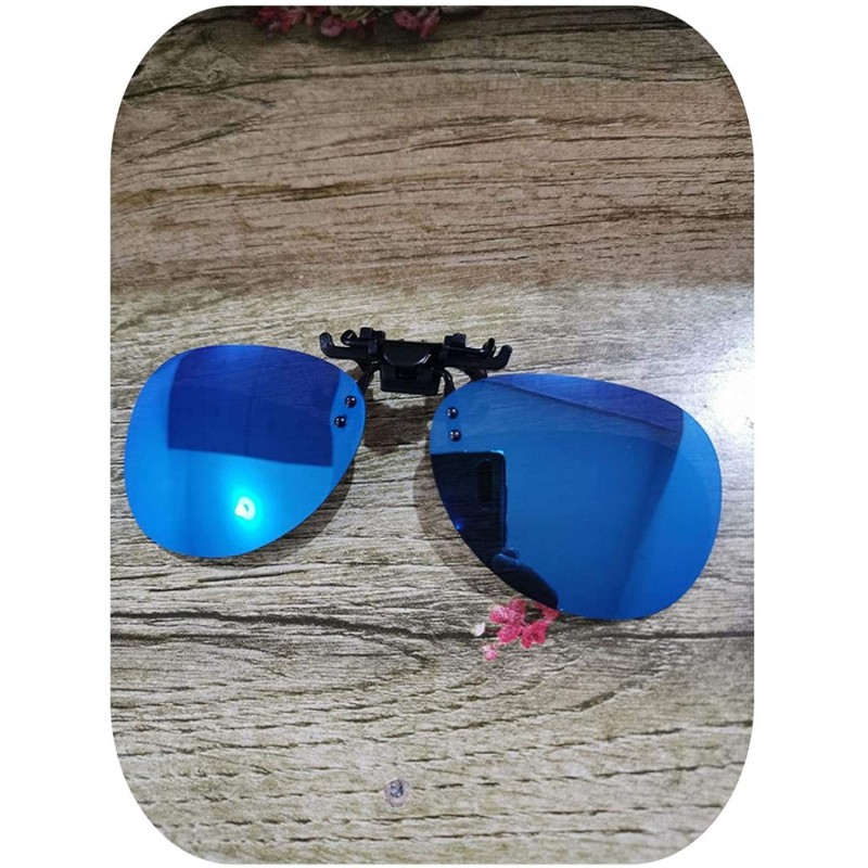 Oval 2019 Men Women Polarized Clip Sunglasses Driving Night Vision Anti UVA Clips Riding - J - CB199CEKW6E $34.21