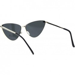Oversized Womens Oversized Cateye Sunglasses Metal Frame Spring Hinge UV 400 - Gold (Black) - CW18NXHYD2E $10.74