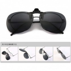 Oval 2019 Men Women Polarized Clip Sunglasses Driving Night Vision Anti UVA Clips Riding - J - CB199CEKW6E $34.21