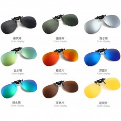 Oval 2019 Men Women Polarized Clip Sunglasses Driving Night Vision Anti UVA Clips Riding - J - CB199CEKW6E $34.21