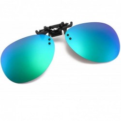 Oval 2019 Men Women Polarized Clip Sunglasses Driving Night Vision Anti UVA Clips Riding - J - CB199CEKW6E $34.21