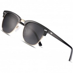 Wayfarer Vintage Polarized Sunglasses Protection - C - Black Frame/Grey Lens - C818LN3L9KM $38.51