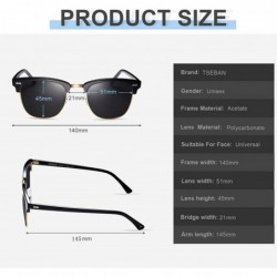 Wayfarer Vintage Polarized Sunglasses Protection - C - Black Frame/Grey Lens - C818LN3L9KM $24.65