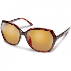 Sport Women's Adelaide Large Fit Sunglasses - Tortoise / Polarized Sienna Mirror - C9196II9932 $74.56