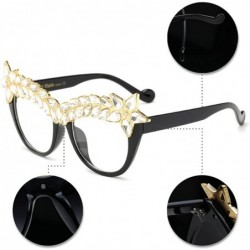 Oversized Womens Luxury Diamond Decorated Sunglasses UV400 Retro Eyeglasses - Style 05 - CY18GUDOTZI $10.05