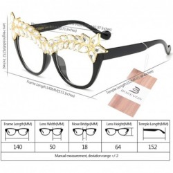Oversized Womens Luxury Diamond Decorated Sunglasses UV400 Retro Eyeglasses - Style 05 - CY18GUDOTZI $10.05