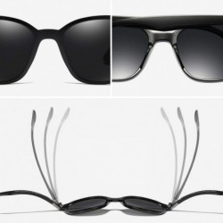 Square Hot Sale Sunglasses Men Polarized Tr90 Driving Square Sun Glasses Male TAC Lens - Black - C918KNW7KYU $12.89